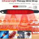 Red Light Therapy Therawrap for Carpal Tunnel, Portable Red Light Therapy for Hands Wrist Massage, 660nm & 850nm Near Infrared Light Device, with 36 Beads for Faster Recovery & Hand Pain Relief
