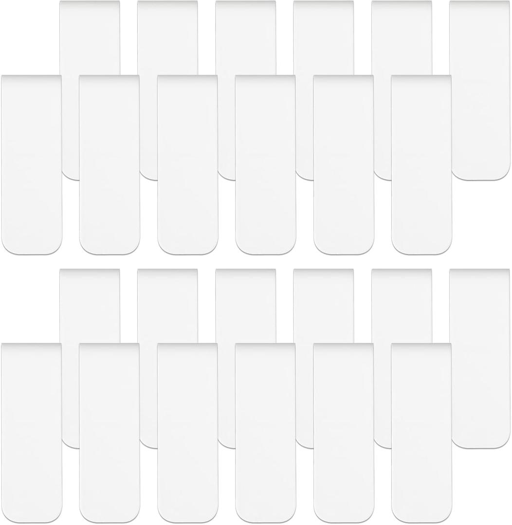 48 Pieces Magnetic Bookmark Sublimation Bookmarks Blank Book Marker Magnetic Page Clips for Kids Students Teachers School Home Office Reading Supplies Book Lovers Gifts