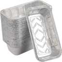 Waytiffer Loaf Pans [50 Pack] 2Lb Heavy Duty Disposable Aluminum Foil Premium Bread Tins Standard Size - 8.5" X 4.5" X 2.5" Perfect for Homemade Cakes & Breads