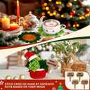 Set of 6 Cute Crochet Coasters Handmade Succulent Plant Coasters Crochet Plant Pot Coaster with Inspirational Message,Drink Cup Mats for Home Office Table Decor,Crochet Gifts for Plant Lovers