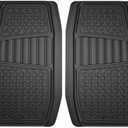 Armor All 2-Piece Truck Floor Mats, Heavy-Duty All-Weather Mats for Trucks — Black