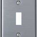 Leviton 004-84001-04 Single Gang Stainless Steel Single Toggle Wallplate - 24 Pack