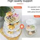 Auysbytdd 12 Pcs Cake Stand, Dessert Table Display Set, 4 Pcs Tiered Cupcake Stand Holder 2Pcs Cake Pop Stand 4Pcs Serving Tray and 2 Tongs for Tea Party Baby Shower Birthday