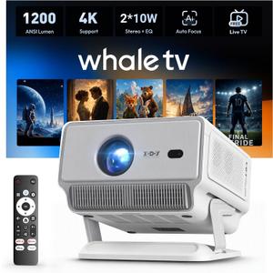 XGODY N8 Smart Projector with WiFi and Bluetooth, 4K Support, Built in Apps
