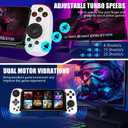 Coolaado Bluetooth Mobile Game Controller for iOS & Android, Wireless Retractable Gaming Gamepad Handheld Joystick - Turn Your Phone into a Gaming Console! Support Xbox/PS/Switch/PC/Steam (White)