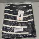 ZESICA Women's Striped Cardigan Sweaters Fall 2025 Long Sleeve Open Front Button Down Knit Outerwear Coat Trendy Clothes (Black, M)