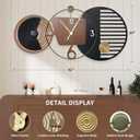 41x20 Inch Modern Wall Clocks, Large Round Decorative Clock, Silent Non-Ticking Battery Operated Timepiece for Living Room, Bedroom, Office, Entryway