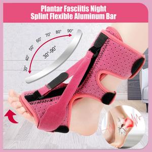 Plantar Fasciitis Night Splint Relief Brace,Plantar Fasciitis Relief Straps,Support Relief Foot Drop Achilles Tendonitis(Pink-2PC)