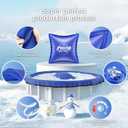 4 x 4 Ft Pool Pillows for Above Ground Pool, 0.5mm PVC Cold-Resistant Pool Pillow with Dual-Inflation Valve, Pool Cover Air Pillow with 65.6 Ft Rope for Supporting Pool Cover (1-Pack)