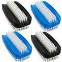 Nail Brush for Cleaning Fingernails Hand Fingernail Scrub Brush Two Sided Soft Stiff Bristles Scrubber Brushes for Cleaning Hand and under Nails,4 PCS