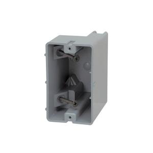Southwire Electrical Box for Lighting Fixture, 50lb Ceiling Fan and 75lb Light Fixture Support, 22.5Cu with Depth Adjustment, 1 Gang, Gray, MSB22+