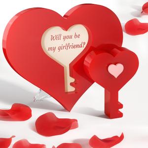 Grarry Will You Be My Girlfriend Valentines, Valentines Day Proposal Ideas, Be My Valentine Card, Be My Girlfriend Decoration, Unique Acrylic Puzzle Piece Sign with Hidden Message, US Patent Pending