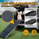 PawStep 63 Foldable Aluminum Dog Ramp for Cars/SUV/Trucks  Non-Slip Surface, 250 lbs Capacity, Lightweight & Portable Four-Fold Design (Fits Pets