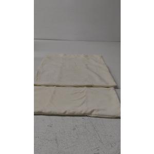 MIULEE Pack of 2 Cream Throw Pillow Covers 18x18 Inch Natural Soft Pillow Covers for Sofa Living Room Couch Solid Dyed Cases (18" x 18" (Pack of 2), Cream)