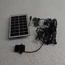 Solar Fountain Kit Works in Shade Glass,3.5W Solar Water Pump with 2000mAH Battery, Solar Bird Bath Fountain with Sucker and Stake for Garden, Outdoor, Water Feature-16.4ft Power Cord,7 Nozzles (Black)