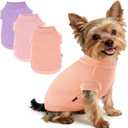 3 Pack Dog Shirt for Small Supplies Functional Waffle Dog Clothes Warm Soft Sweatshirt Outfit for Dogs Cats Pet Apparel, S (Back: 11.8",Chest: 15.7", 5.5-10Ibs)