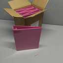 3 Ring Binders, Standard Round Ring Binder Fit Letter Size Paper, Presentation 1-Inch Binders, 6-Pack, Pink