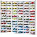 Toy Car Storage Display Case, 72 Slots Model Car Display Shelf for 1/64 Scale Toy Cars, Wall Mount Organizer Rack for Diecast Models (White)