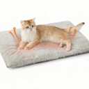 Bedsure Self Warming Cat Bed, Extra Warm Self Heating Mat for Cats & Dogs Non Electric, Anti-Slip Small Thermal Pet Pad Indoor with Removable Washable Cover, 24" x 18",Brown