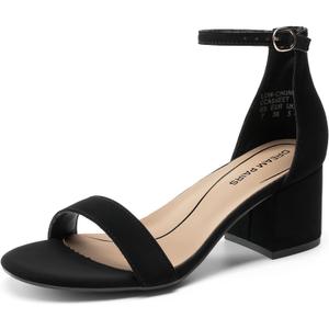 DREAM PAIRS Womens Low-Chunk Low Heel Pump Sandal 7.5