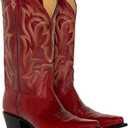 LISHAN Women's Western Boots Cowboy Cowgirl Boots (11, Embroidered Red)