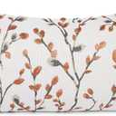 YOUR SMILE Classical Embroidery Jacquard Orange Square Decorative Throw Pillow Case Cushion Cover,12x20 inch