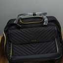 Rolling Briefcase for Women with 4 Spinner Wheels and Telescopic Extendable Handle, Laptop Bag with Wheels, Roller Computer Bag for Work Travel Carry On Luggage, TSA Friendly Design, Black