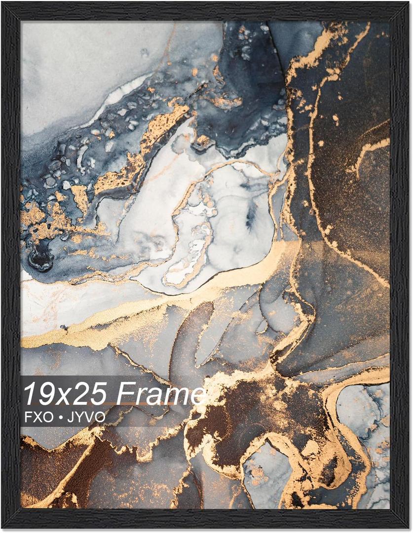 19x25 Picture Frame Black Engineered Wood Wall Hanging