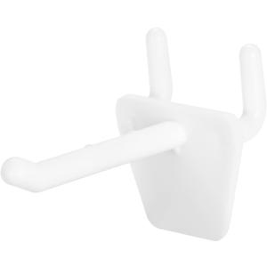 MECCANIXITY Plastic Pegboard Hooks 2 Inch Fits 1/4" or 1/8" Pegboards for Store Garage Office, Pack of 20