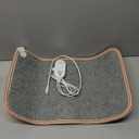 Electric Heated Floor Mat Under Desk for Office and Home - 19.7x11.8in Foot Warmer, 10 Temperature Settings, 3 Timer Options, Energy-Efficient Graphene Heating, Wood Stripe, Ideal Winter Comfort