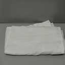 Nanspring 24 Inch White Curtains for Kitchen Windows Over Sink Linen Blend Modern Semi Sheer Mini Curtains for Small Window Back Tab and Rod Pocket for Cafe Bathroom RV, 2 Panels 29 x 24