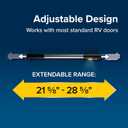 Camco Motion-Activated LED RV Screen Door Crossbar Handle - Features Motion Activated LED Lighting & Robust Aluminum Design - Adjustable Fit Compatible w/Most RVs- (2) AAA Battery (not incl.) (42330)