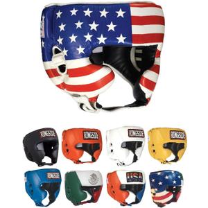 Ringside Competition Boxing Muay Thai MMA Sparring Head Protection Headgear with Cheeks (Small, US Flag)
