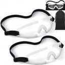 Kingdder 2 Pcs Eye Shield Clear Eye Shield for Sleeping Protective Goggles with Adjustable Strap and Soft Padding, Sensitivity of The Eyes to Light, Storage Bag