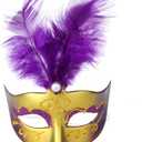 1 PAck Mini Mardi Gras Mask, Small Masquerade Masks Bulk for Mardi Gras Party Decorations 