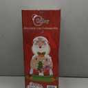 18 Inch Animated Plush Santa Figurine with Music and Movement, Collectible Red Sequin Coat Christmas Decoration, Singing Dancing Santa Claus Holiday Centerpiece Gift for Home or Store