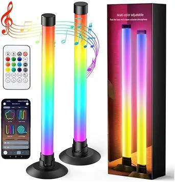 Led Light Bar with Music Sync, Color Changing TV Backlight App & Remote Control, IC+RGB & W Smart RGB Light Bar, USB Powered Led Lights for TV, PC Room Monitor Backlight Gaming Accessories