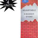 4U Media&Displays Premium X Banner Stand Display 24"x72" 4 UNITS with Carrying Bag (STAND ONLY) Great for Trade Show and Event Display