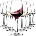 OJA Wine Glasses Set of 8, 12oz Red or White Wine Glasses, Thick, Clear, Long Stem Wine Glasses, Perfect for Party, Home, Restaurant, Bars, Wedding, Dishwasher Safe