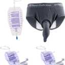 Reusable Incontinence Underwear for Men M, Cotton Washable Mens Briefs with 3 Urine Bags, Discreet Protective Underwear (Grey)