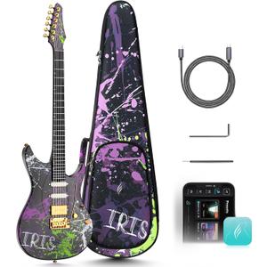 Enya Inspire 39" Smart Electric Guitar - Carbon Fiber Body with Built-in 15W Speaker, 20 Tones & App Control, 4 Presets, Bluetooth, Gig Bag Included, 