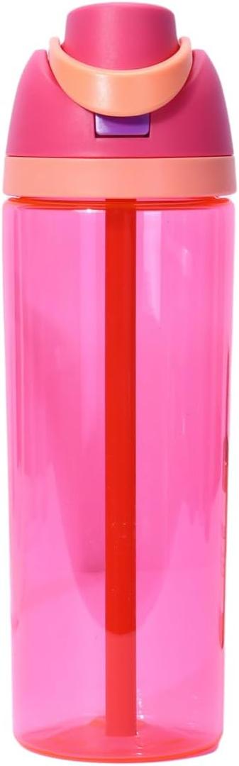 Reduce Sports Water Bottle with Straw, 750ml/24oz, Double Drinking Spout, Portable Handle (pink)