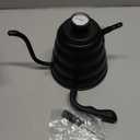 Tea Kettle with Thermometer Pot Black Stovetop Tea Kettle 40oz Gooseneck Kettle Teapot Pour Over Coffee Kettle with Thermometer,1200ml,5 Cup,Black,1Pack