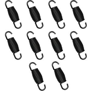 1-9/10 Inch Recliner Springs (Pack of 10) Overall Length Mechanism Tension Spring Furniture Replacement Part for Recliner Couch Sofa Bed (12Turn)
