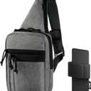 M-Tac CCW Sling Bag for Men & Women - EDC Shoulder Bag Tactical - Crossbody Concealed Carry Bag - Mens Chest Pack (Grey Regular)