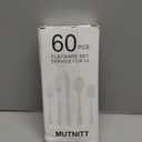 MUTNITT 60 Pcs Gold Silverware Set Service for 12, Premium Stainless Steel Flatware Set, Cutlery Utensil Set, Durable Home Kitchen Eating Tableware Set, Include Fork Knife Spoon Set, Dishwasher Safe