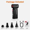 Compressed Air Duster, 130000RPM Super Power Electric Air Dusters with AI Indicator, 5 Gear Brushless Motor, Rechargeable Mini Dust Blower for Computer, Keyboard, House, Outdoor and Car