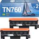 MYTONER Toner Cartridge Compatible Replacement for Brother TN760 TN730 TN-730/TN-760 Black High Yield for MFC-L2690DW MFC-L2710DW MFC-L2717DW HL-L2350DW HL-L2395DW MFC-L2750DW Printer, 2-Pack