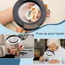 10X Magnifying Glass with Light and Stand, 5 Color Modes Stepless Dimmable LED Lighted Desk Lamp, Hands-Free Mag Desk Lamp with Clamp for Craft Hobby Painting Sewing Close Work Repair