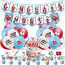 Nurse Graduation Party Decorations 2026, Nursing Graduation Party Supplies with Congrats Nurse Banner, Nurse Balloons, Nurse Cupcake Toppers for Nurses Week Decorations 2026